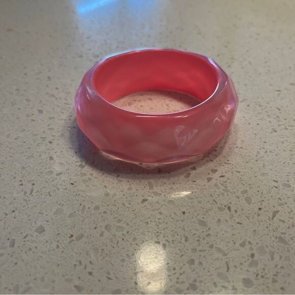 Asymmetrical Textured Thick Resin Bracelet - Picture 8 of 10